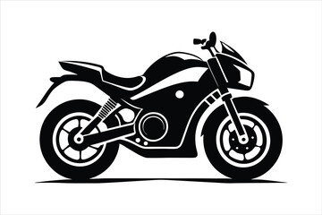 Obraz premium motorcycle silhouette isolated on white background