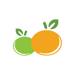 Orange Fruit Logo Template Icon