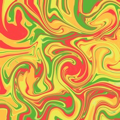 Vibrant Energy, Abstract Tropical Marble Swirl