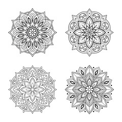 Ornamental mandala patterns with unique design. Vector floral mandala.