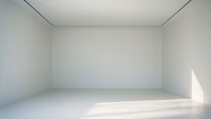 Fototapeta premium A white room with a white wall and a white ceiling