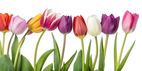 Fototapeta premium tulips isolated on white