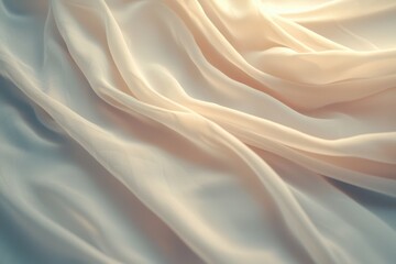 Fototapeta premium Soft Sheer Fabric Draped Elegantly in Natural Light