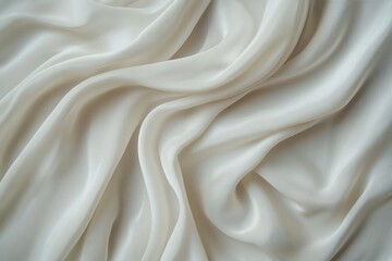 Fototapeta premium Smooth and Flowing Cream Fabric Texture for Background Use