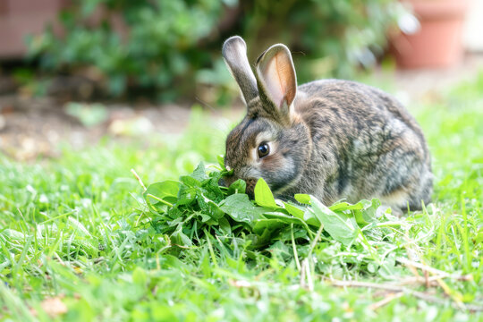 rabbit in grass field