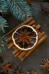 christmas spices anise and cinnamon sticks