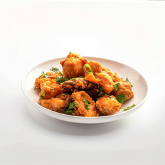 Fototapeta premium Indian street food snack called pakoda making gram flour and onion