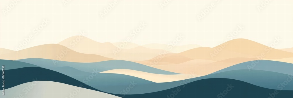 Aufkleber gentle waves rolling onto the shore create a serene atmosphere at a quiet beach during sunset. gener