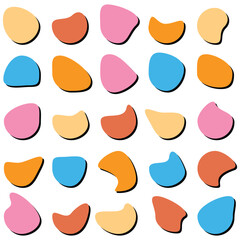 Abstract fluid blob shape vector illustration isolated on white background.