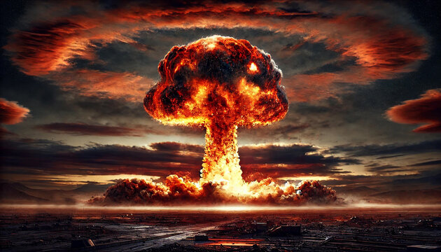 Explosion nucl&eacute;aire illustration