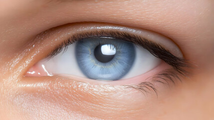 Obraz premium Close-up Blue Eye Iris Realistic Image