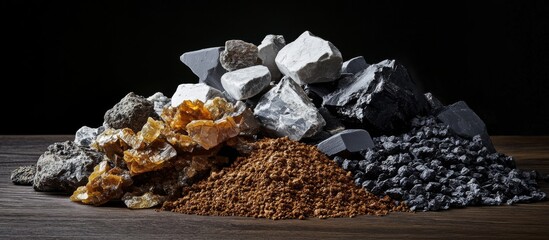 Rare Mineral Cluster Extracted from Earth Mine Natural Gemstone Collection for Stock Photography