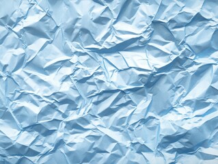 Obraz premium Crumpled ice blue paper texture background minimalist design abstract art soft lighting creative concept