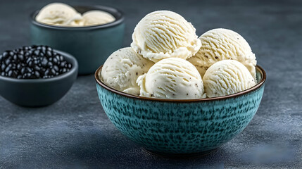 Creamy Vanilla Ice Cream Scoops