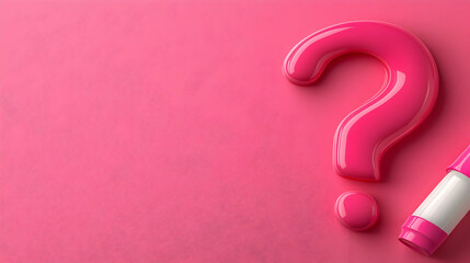 Pink 3D Question Mark Illustration