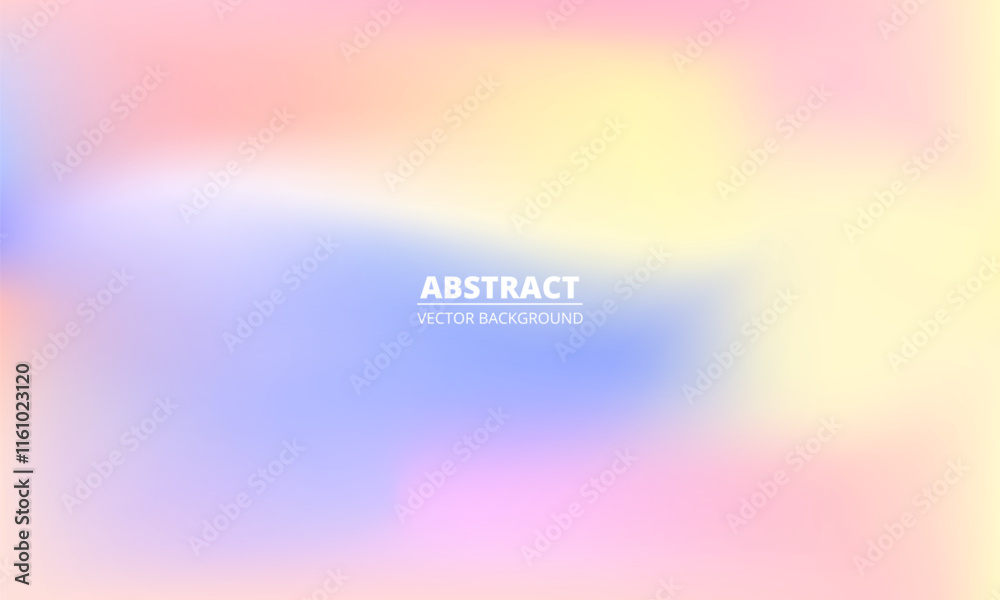 Aufkleber color gradient abstract background. blue, pink and yellow gradation vector texture. pastel color blu