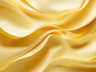 Fototapeta premium Elegant golden yellow satin texture background minimalist style soft drapery warm environment close-up view