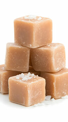 Salted Caramel Cubes Realistic Photo