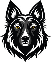 wolf head vector illustration icon