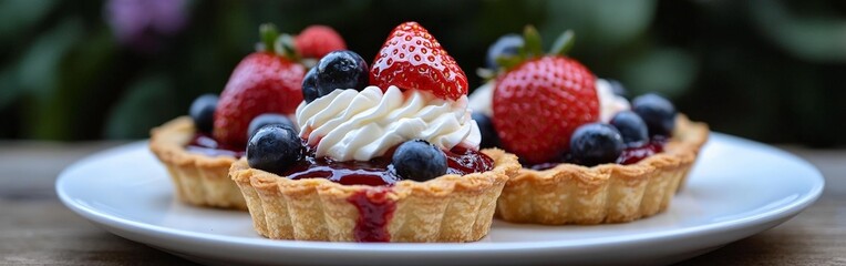 Gourmet Holiday Cupcakes with Festive Decorations and Berries