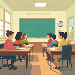 Students vector design, Logo and Icon design, Students in university illustration vector design