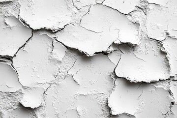 Obraz premium Close-up of cracked white powder texture.