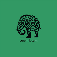 Wild African Elephant Silhouette