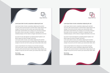 Modern Letterhead Vector Illustration Design Template 