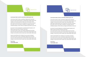 Modern Letterhead Vector Illustration Design Template 