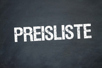 Obraz premium Preisliste 