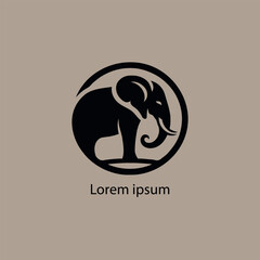 Wild African Elephant Silhouette