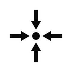 Meeting point vector icon isolated on white background.