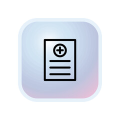 Medical Report icon template