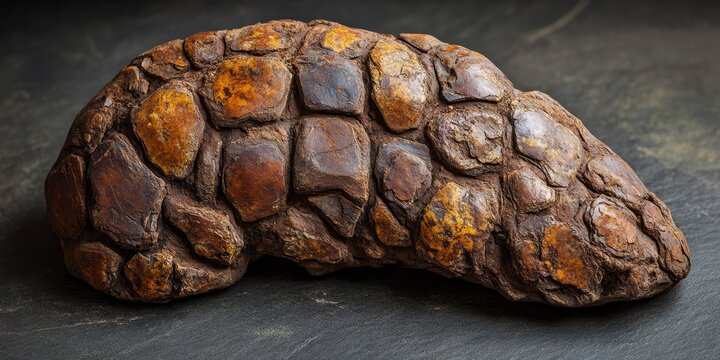 Ancient dinosaur dung, known as coprolite, dating back 200 million years. This coprolite provides fascinating insights into the prehistoric world and the diet of dinosaurs.