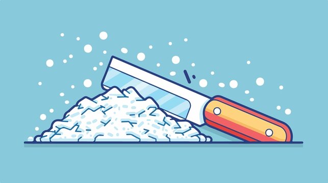Sharp Razor Blade with Cocaine Pile | Drug Abuse Concept Photo