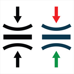 Elastic icon vector. Elasticity line icon. Flexibility icon. Vector illustration. EPS 10