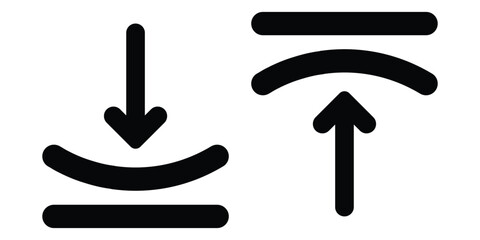 Elastic icon vector. Elasticity line icon. Flexibility icon. Vector illustration. EPS 10