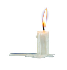 Melt candle with fire element
