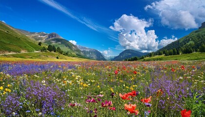 meadow with flowers