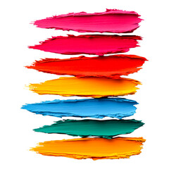 Obraz premium Vibrant Strokes of Paint in Bright Colors on a Black Background