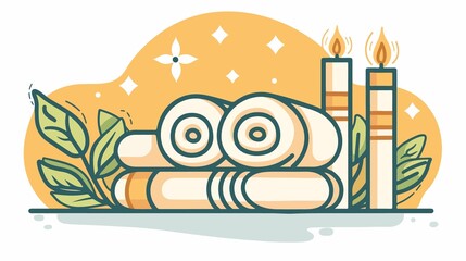 Spa Rolled Towels Icon Vector Isolated - Professional Spa Design Element