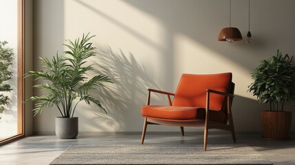 Cozy modern living space with natural light and stylish decor elements