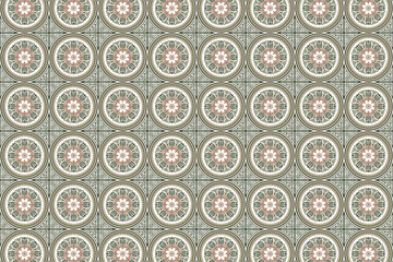 Intricate floral patterns create a mesmerizing tiled design