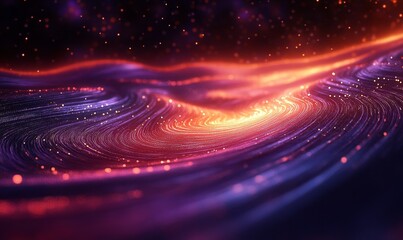 Obraz premium nebula patterns ripple through vibrant, surreal digital textures., Generative AI