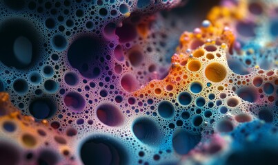 nebula patterns ripple through vibrant, surreal digital textures., Generative AI