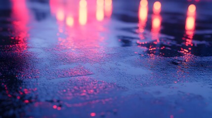 Night City Reflections: Vivid Colors Shimmering