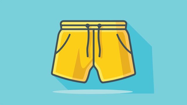 Swim Trunks Icon Vector Isolated in Flat Style for Designs