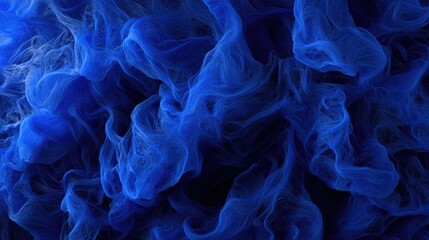 Fototapeta premium Abstract blue swirling smoke or ink in water.