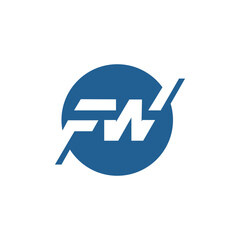 Modern letter WF FW logo design vector template. Initials monogram icon.
