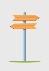 direction signs on a white background